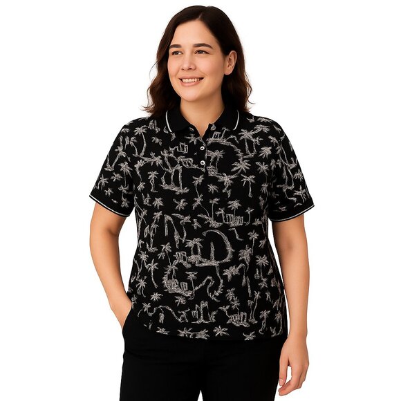 Coral Bay Palm Tree Golf Polo - Picture 1 of 6